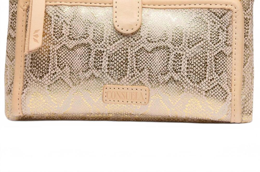 NEW CONSUELA women's leah slim wallet in metallic